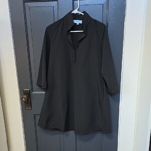 Tuckernuck Black Collared A-Line Dress